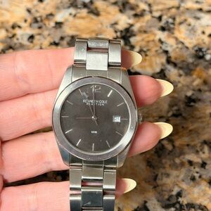 Kenneth Cole Silver Stainless Steel Watch with Gray Dial